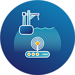 Marine remote sensing and geographic information systems icon