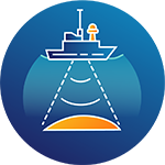 Seafloor mapping and visualization icon