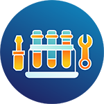 Use and maintenance of lab equipment icon