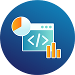 Coding and data analysis icon