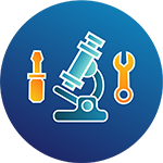 Use and maintenance of lab equipment icon