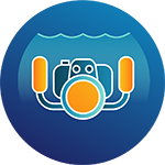 Underwater photography and imagery icon