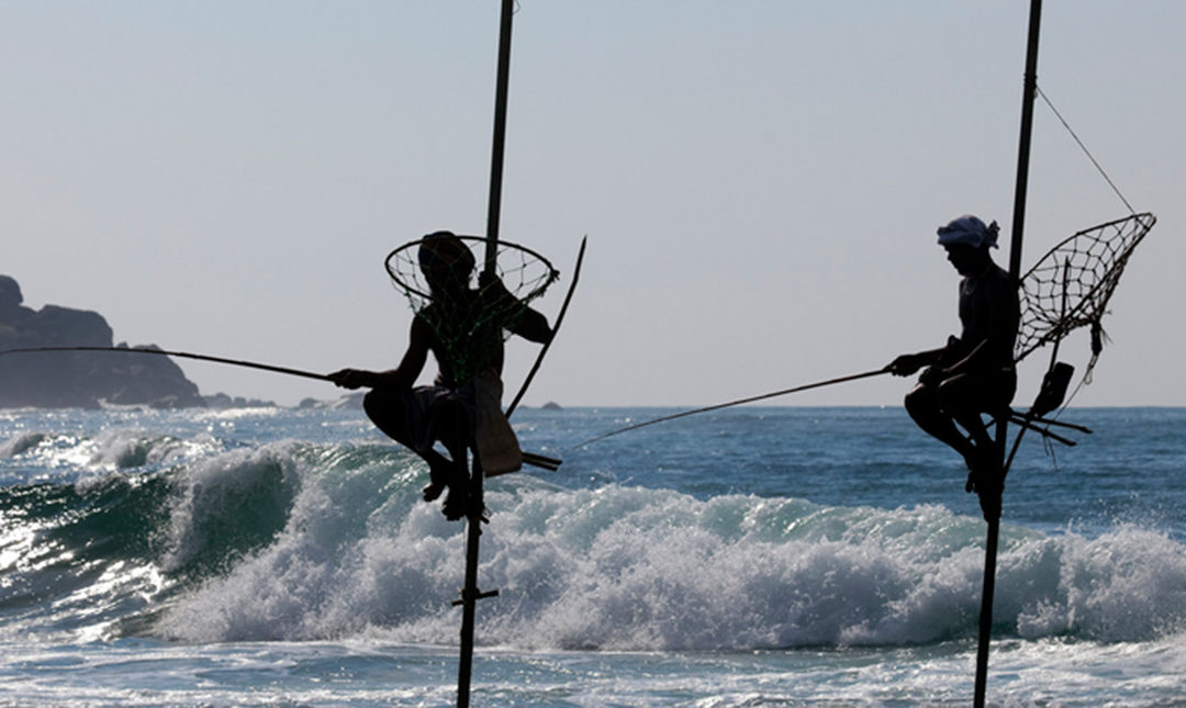 Image of Sri Lankan fisherman at sea