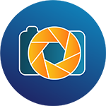 Camera and lens mechanics icon