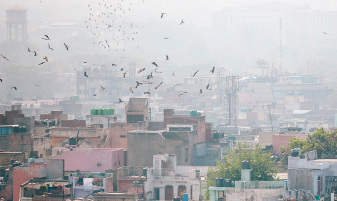 Image of a city covered in smog