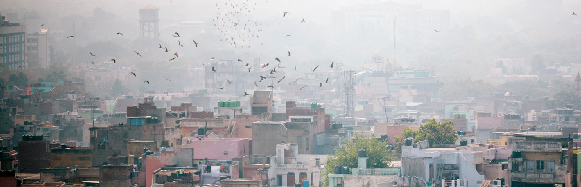 Image of a city covered in smog