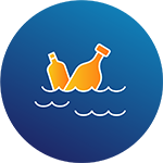 Marine pollution icon