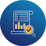 Data research and analysis icon