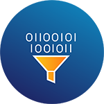 Data collection and analysis icon