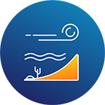 Tide and wave hydrodynamics icon